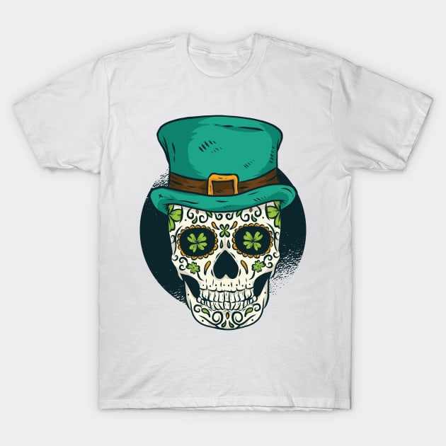 Irish Sugar Skull T-Shirt by BamBam